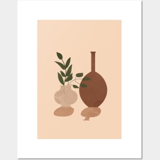 Pottery Vases Plant, Boho, Scandinavian, Botanical Artwork Posters and Art